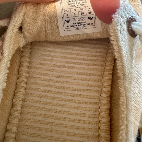 Roxy Beige Canvas Sneakers - Picture 6 of 6